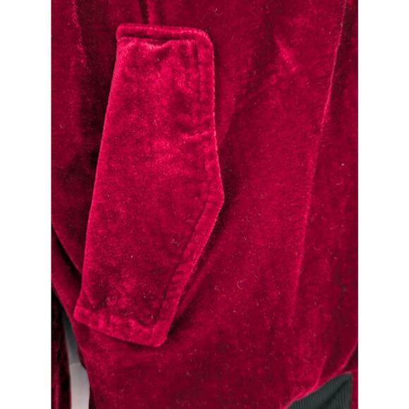 Forever 21 Women's S Red Velvet Bomber Jacket Y2K Streetwear McBling Retro Glam - Picture 8 of 14